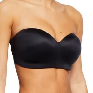 *NWOT Wacoal 854372 Staying Power Wire Free Strapless Black Bra – 32D